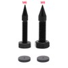 Flushbay 4-Pack Speaker Spikes M8 Black Audio Speaker Insulator Carbon