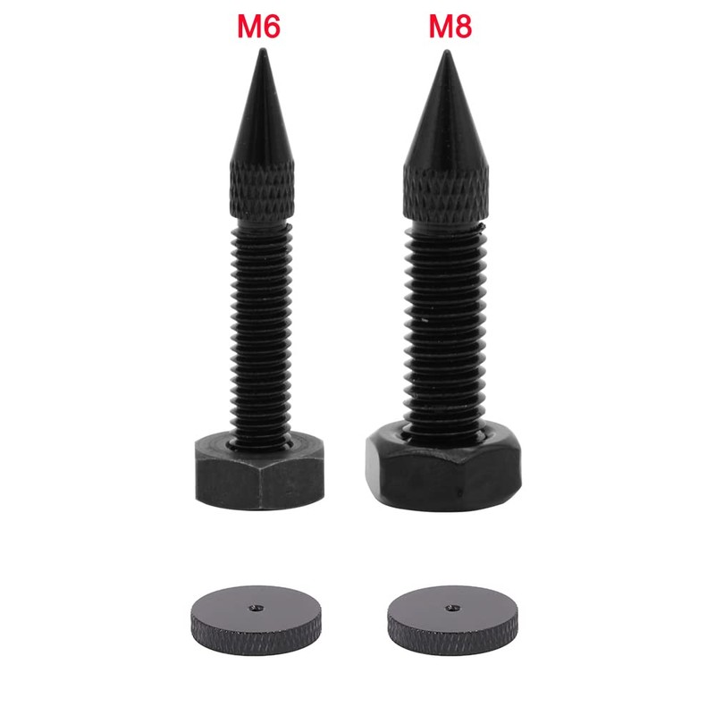 Flushbay 4-Pack Speaker Spikes M8 Black Audio Speaker Insulator Carbon