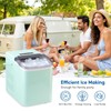 HealSmart Countertop Ice Maker Machine Self-Cleaning with Scoop Basket &