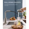FORIOUS Kitchen Faucets with Pull Down Sprayer, Brushed Nickel Stainless