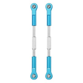 sourcing map 2 Pcs Steering Servo Turnbuckle Rod RC Aluminum Alloy Linkages for HSP 1/10 94123 On-Road RC Car (Blue, 93mm)