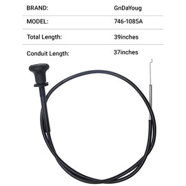 GnDaYoug 946-1085A Choke Control Cable Replacement for MTD Cub Cadet Troy-Bilt 746-1085 946-1085A 746-1085A Lawn Mower Parts - Fits LT1042 LT1045 LT1046 LT1050 600 700 Series Riding Mower Accessories