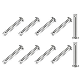 M METERXITY 10-Pack Single Hole Clevis Pins, M6 x 40mm 304 Stainless Steel Flat Head Clevis Pins for Mechanical Linkage/Fixed Parts/Ship Rigging, Link Hinge Pin Reusable