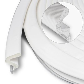 Storystore Door Weather Stripping 20 FT, Foam Kerf Weather Stripping Door Seal for Doors and Windows Insulation with Slot Card Frame