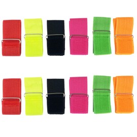 Miokun 12 Pack 3 Legged Race Bands Colorful Firm Elastic Tie Rope for Kids Adult Outdoor Fun (12)