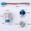 DMWD 2PCS 16mm Latching Push Button Switch 12V-24V On/Off 1NO