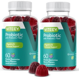 MYOC- Gomitas Probióticas con Fibra Prebiótica, Extra Fuerza 2 Mil Millones de UFC Prebióticos y Probióticos f                                        