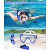 Adult Snorkel Set -Dry Snorkel Kit, Anti-Leak Diving Mask and