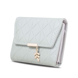 Ynkkvre Women's Purse, Made of Smooth and Soft Faux Leather Purse, Small and Short Format, Women's PU Leather Purse, Small Wallet (Green, Green, Modern