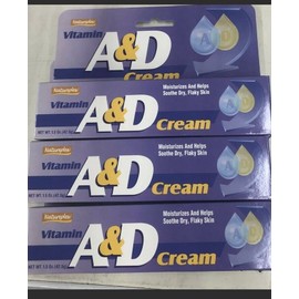 A&D (4 Pack) Vitamin A&D Cream Ointment for Diaper Rash and Skin Irritations Ex 1/25