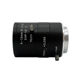 Xenocam 4-12mm Varifocal C-Mount Lens for Raspberry Pi HQ Camera, with C-CS Adapter, Industrial Telephoto Lens