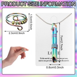 UOY Breathing Necklace, Meditation Breathing Necklace, Breath Necklace, Stress Relief, Mindful Breathing Necklace, Mindful Necklace for Pressure Relief, Reduces Anxiety, Stainless steels