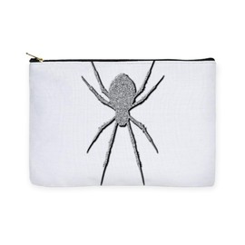 CafePress Silver Glittery Spider Large Zipper Toiletry Pouch, 12.5" x 8.5"