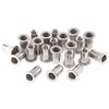 Keadic Multi-Size 304 Stainless Steel Rivet Nut Flat Head Threaded
