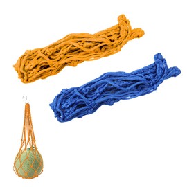 Jagowa 2PCS Chicken Vegetable Feeder String Bag Cabbage Feeder With Hook Treat Feeding Tool Fruit Snack Holder Hanging for Poultry Hens Goose Duck