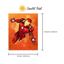 Avengers Superheroes Wall Decor Poster Prints, Set of 6, 8x10 Inch, Superheros Watercolor Poster, Avengers Room Decor, FRAMELESS, Avengers Watercolor Poster, Avengers room decor for boys, Superheroes poster, Avengers prints, Avengers Room Decorations, Hu