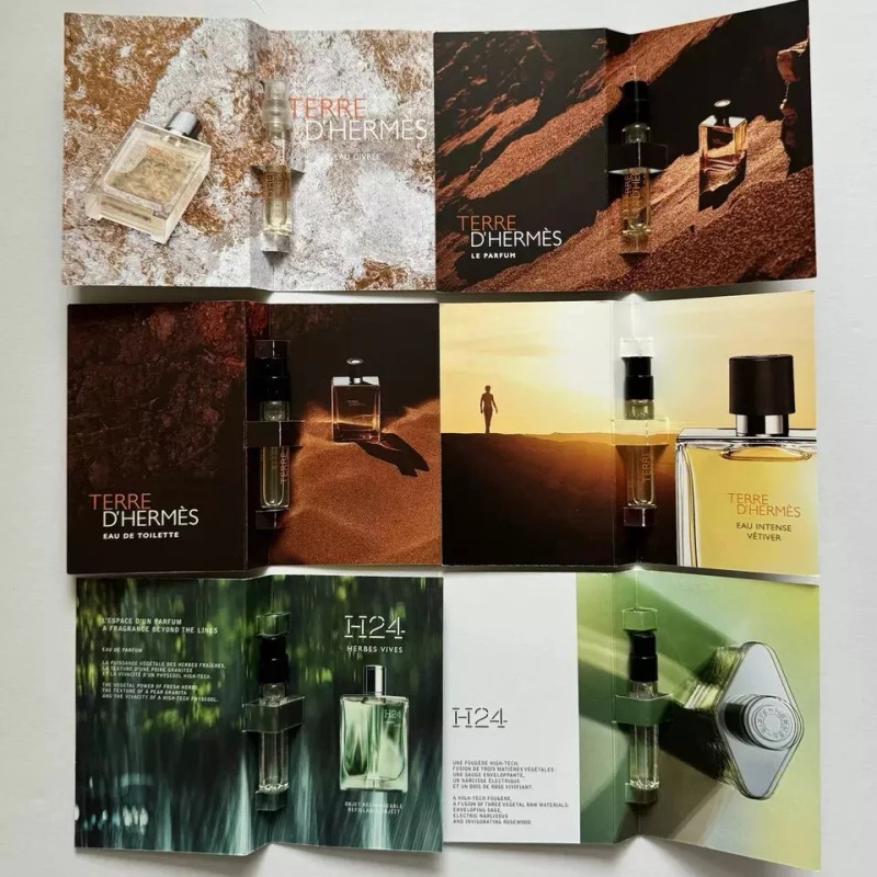 HERMÈS HERMES Terre D’Hermes & H24 Men Cologne Collection Sample