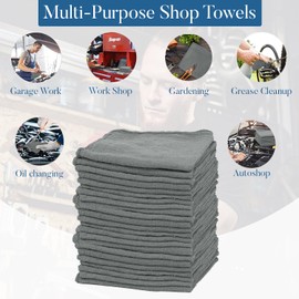 DAN RIVER Shop Toallas para coches, paquete de 50 trapos de limpieza reutilizables para automóviles, toallas de cochera de calidad comercial de poliéster, toallitas de limpieza, toallas mecánicas,