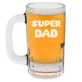 MIP Brand 12oz Beer Mug Stein Glass Super Dad Father