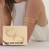 BOMAIL 2Pcs Gold Arm Cuff Bracelets Set for Women Open