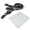 Customcard ltd¨ Pre Printed Black Security Safety Neck Strap Lanyard