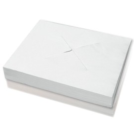 PG PrimeGuest SUPPLY Massageliegen - Gesichtsauflagen, Einweg Nasenschlitztücher – Vlies Einwegauflagen für Kopfstützen bei Massagetischen Vlies Bio 300x210 mm, 100 Stück