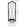 Gothic Candle Sconce Set of 2 -Gold Black Metal Wall