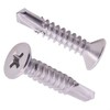 #14 x 1-1/4" Flat Head Self Drilling Screws, 410 Stainless