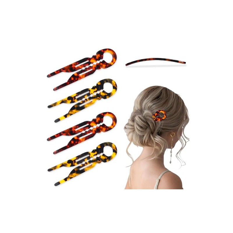 4PCS Horquillas Francesas, horquillas para cabello, Pinzas para Cabello (B)