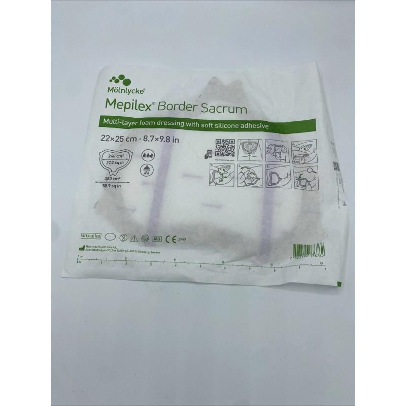 Mepilex Border Sacrum Self-Adherent Silicone Foam Dressing - 6.33 Inches