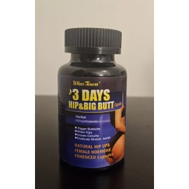 Unbranded 3 days HIP & BIG BUTT capsules for wider buttocks and improve buttock line