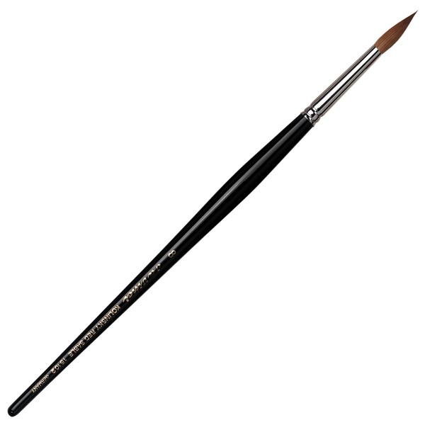 da Vinci Nails Series 15102 Acrylic Technique Nail Brush, Round Kolinsky Red Sable with Lacquered Handle, Size 8