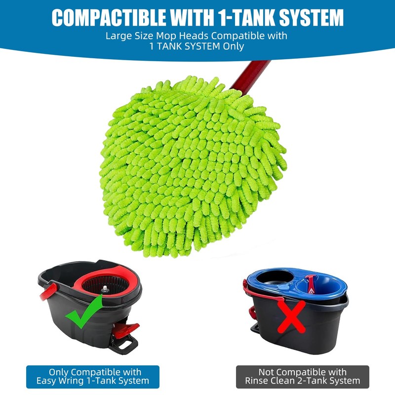 Spin Mop Heads Replacements for Ocedar Easywring 1 Tank System
