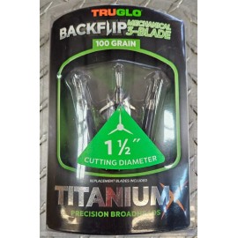 TruGlo - Titanium Mechanical Broadhead - 3 Blade - 100gr - 1.5" cut