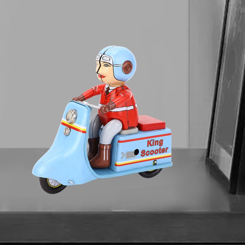 Clockwork Scooter Motorcycle Retro Decorative Metal Wind Up Motorcycle Mechanical