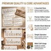 6 Pcs Welcome Stencils for Painting on Wood Doormat
