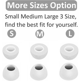 BLLQ Memory Foam Ear Tips Compatible with JBL Tune 230NC TWS Earbuds, Foam Ear Buds Noise Cancelling Ear Cap Ear Plug Eartips, LMS 3 Size 3 Pairs,White 214