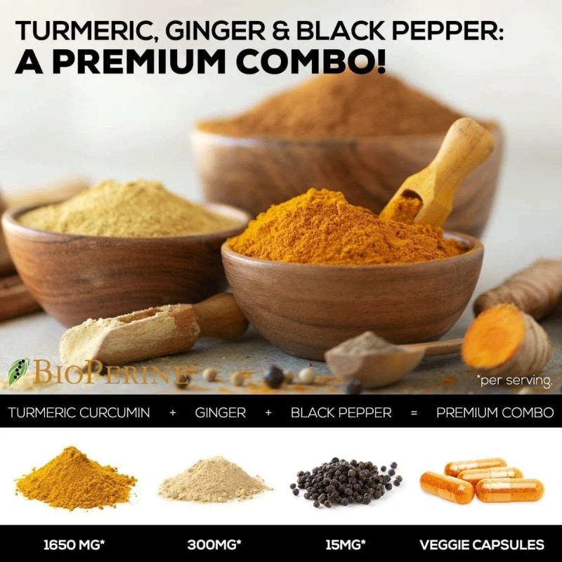 Nature's Nutrition Curcuma Y Gengibre 1950 Mg 60 Cápsulas