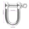 KEILEOHO Pack of 20 Shackles D-Shape M6, Shackle 6 mm