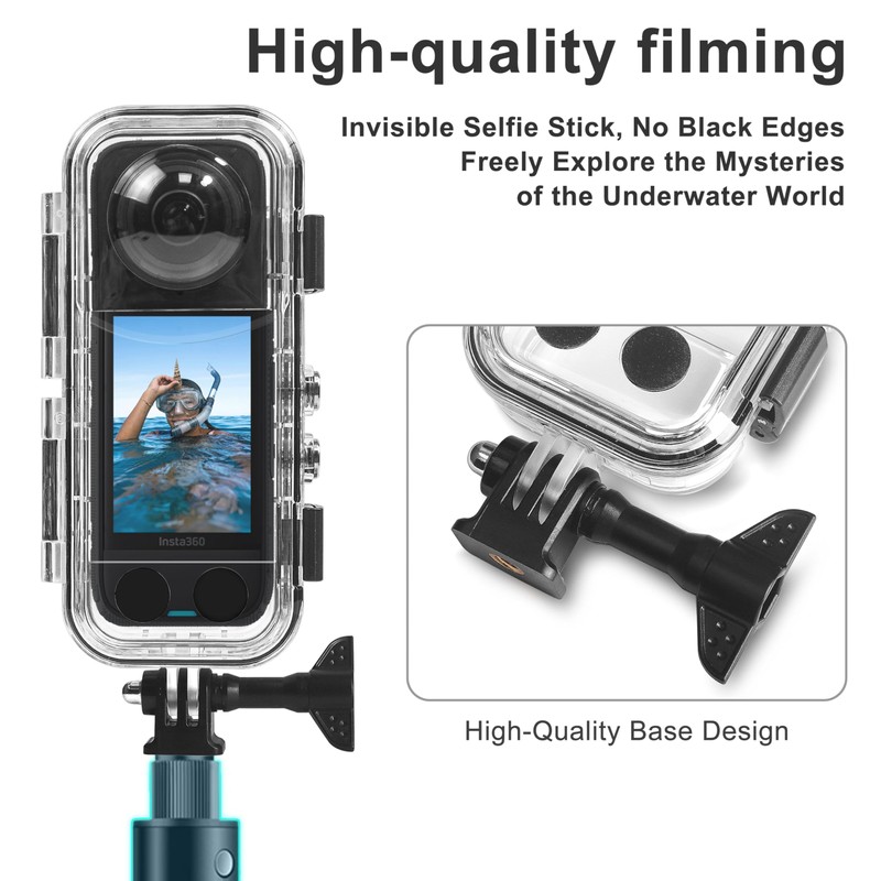 OKFUN Waterproof Diving Protective Case for Insta 360 X4, 131FT/40M
