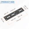 sourcing map Straight Steel Flat Plate, 2Pcs 177x40mm - Heavy
