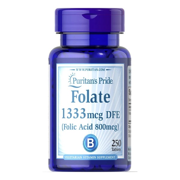 Puritan's Pride Folic Acid 800 mcg - 250 Tablets