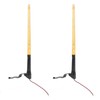 2 Pcs Whip Lights 340mm Long Amber Lighted Antenna Flagpole