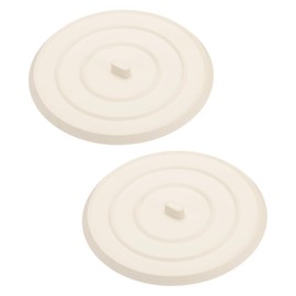 sourcing map 2Pcs Drain Stoppers, Rubber Bathtub Stopper Sink Plugs Caps with Hanging Ring for Bathtub Kitchen Bathroom (White - 4-1/2")