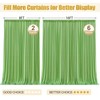 Sage Green Backdrop Curtain for Parties Wedding,4 Packs Wrinkle Free