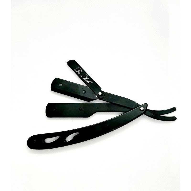 Razor, Steel + 100 Half Derby Interchangeable Blades + Leather