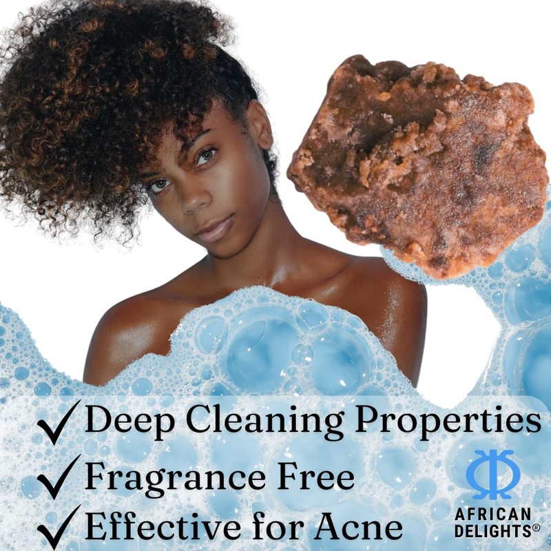 African Delights Herbal Black Soap Bar – Organic Soap for