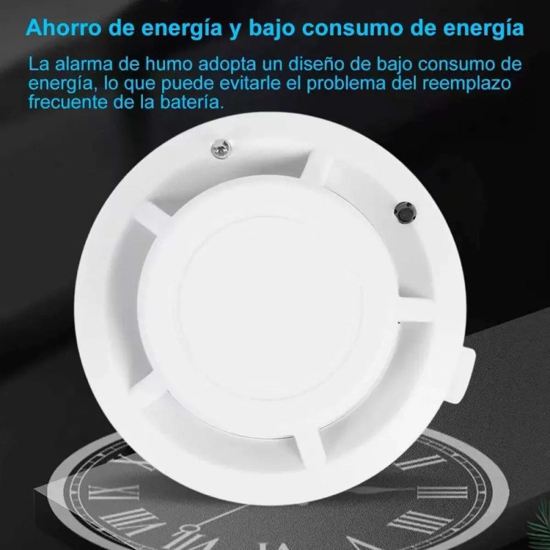 Detector De Humo Con Alta Cobertura Y Alarma Con Sonido