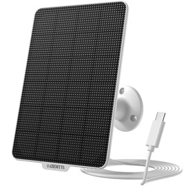 DEATTI DEATTI 3W Solarpanel fr berwachungskamera Aussen Akku, Wetterfest, 360 Einstellbare Halterung, USB Schnittstelle, Unterbrechungsfreie Umweltschutzstromversorgung, 3M Kable