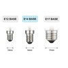 Bskjii E12 to E14 Adapter Light Bulb Socket E12 Male
